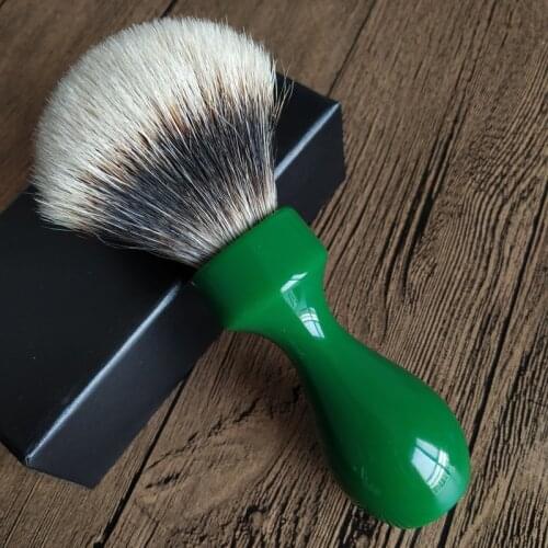 Dscosmetic 24mm/26mm manchurian two band badger hair knots and resin handle shaving brush by handmade