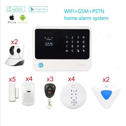 G90B plus smart burglar alarm system APP control wifi gsm alarm home alarm system work with wifi ip cameras