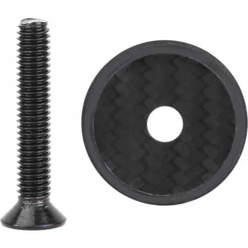 Bicycle Headset carbon top Cap Carbon Fiber Bike Stem 28.6mm 1 1/8" Steerer Fork Tube Headset Cap Cover