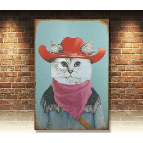 Vintage Retro Animal Metal Sign For Home Decor Bar Plaque Pub shop Outdoor Signs