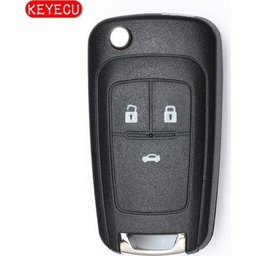 KEYECU Replacement 3 Button Flip Remote Key Fob 315MHz/433MHz ID46 for Opel Vauxhall Insignia Astra J 2009-2014