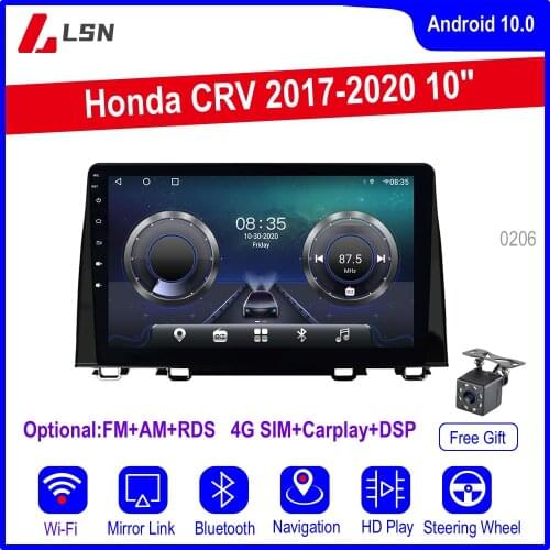 10" Android 10 For Honda CRV 2017,2018,2019,2020 Multimedia Radio Video GPS Navigation Car DVD Player Auto Navi Automotive