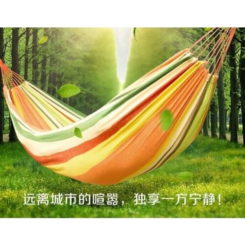 200X100cm Outdoor Multifunction hammock swing rainbow Striped canvas double indoor thickening widened dormitory double hammock
