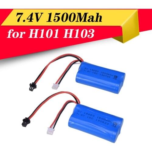 2X 7.4v 1500mah 15C 18650 Li-ion Battery SM-2P Plug with usb charger For RC S033G U12A 6088T 8019 8004 Toys Car Boat Helicopter