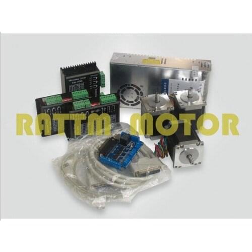 3 axis CNC controller kit 3 NEMA23 165 oz-in stepper motor&driver with 256 microstep and 4.5A current