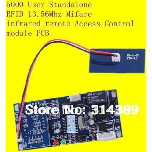 3pcs 5000 User Standalone single door RFID 13.56Mhz MF1 IC card infrared remote Access Control module w/ Antenna