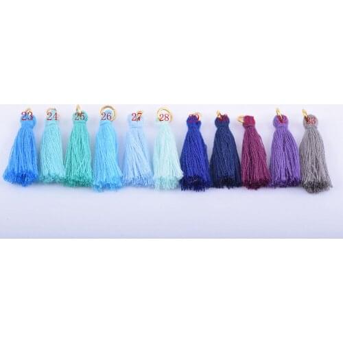 33 Colors Avail. --50pcs Silky Handmade Tiny(1.4'') Soft Tassels, Mini Tassels, Spring Colors, Colorful Tassels, Earring Tassels