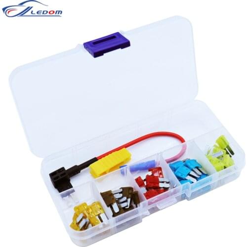 50Pcs/Box Mirco2 ATR Size Blade Car Fuse Assortment Set for Auto Car Truck 5/7.5/10/15/20A Fuse for Ford/Fox /Mondeo /Dodge/JEEP