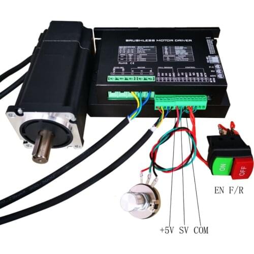 60 BLDC motor with matching BLDC driver 24V 48V 3000rpm 1.27N 400W
