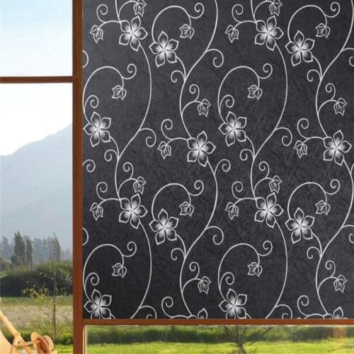 80*200cm Self-adhesive black pattern blackout sticker opaque window glass film bedroom insulation sunscreen window paper