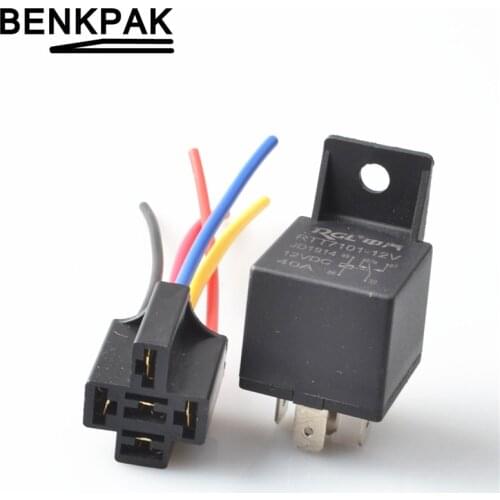 Auto relay+socket,NO40A,NC 30A auto relay DC12V or DC24V SILVER ALLOY CONTACTS AOTOMOTIVE RELAYS