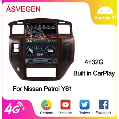 12.1'' Android 9.0 Tesla Car Multimedia Player For Nissan Patrol Y61 With 4G+32G Car GPS Navi Head Unit Auto Radio Stereo