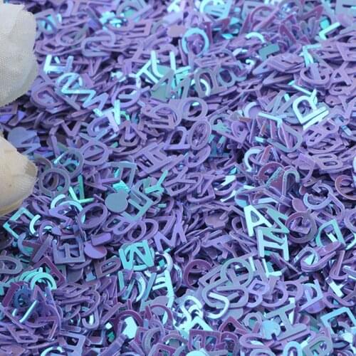 10g 6mm Letters Character Loose Sequins for Crafts Glitter Paillettes Scrapbooking Sequin Confetti Nail Arts Decoration DIY