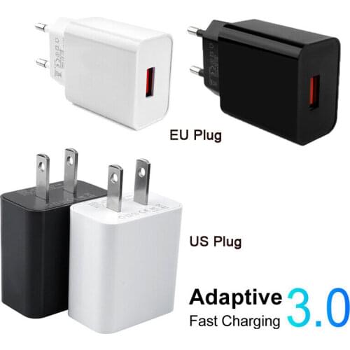 Quick charge 3.0 5V 3A United States Russia US EU plug Fast Charger power Travel Adapter For iPhone for samsung for Huawei