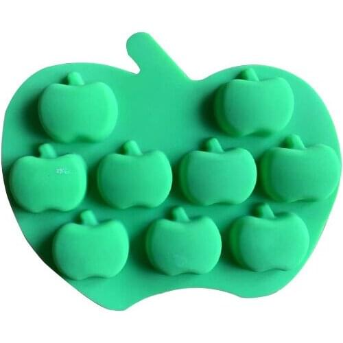 FDA Silicone Ice Maker Mould Apple Ice Cube Tray Silicone Molds Fondant Cake Decoration Mold Cupcake Topper Summer Ice Cube Tray