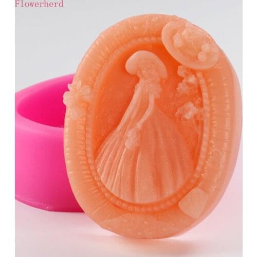 Handmade Soap Mold Silicone Resin Mold Fondant Cake Mold Soap Making Girl with Hat Chocolate Mold Baking Accessories
