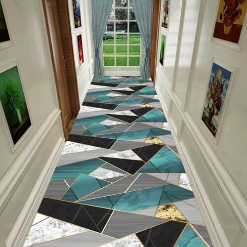 Geometry Living Room Carpets Nordic Corridor Hallway Rug Kitchen Mat Floor Area Rug Non-slip Modern Bed Room Rugs Stair Carpet