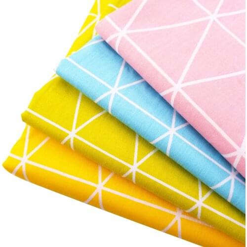Hot Sale Geometric Patterns Printed Cotton Twill Fabric For DIY Sewing Quilting Fat Quarters Material Fabric For Baby&Child