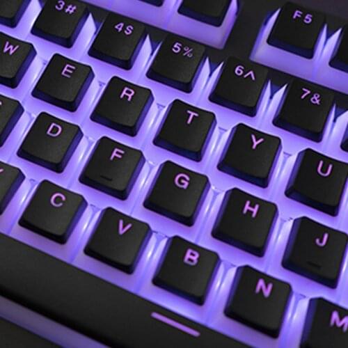 OEM Outline Pudding Keycap For Mechanical Keyboard PBT Double Ceng Keycap White Pink Black GH60 Poker 87 Tkl 104 108 Keys