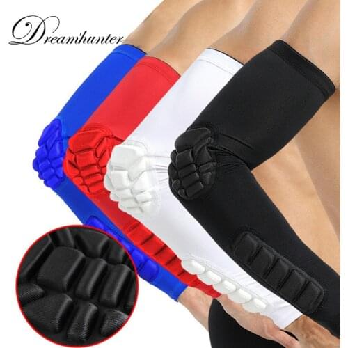1 PC Compression Basketball Elbow Pads Supports GYM Sports Safety Lengthen Breathable Arm Sleeves Elbow Protector