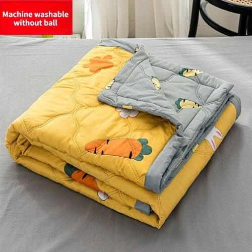 Summer air conditioning by summer cool wash cotton summer by single summer dormitory double spring and autumn thin quilt