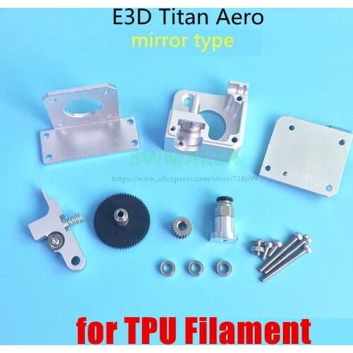 New 3D printer All metal Titan Aero Extruder 1.75mm TPU Filament for Prusa i3 MK2 3D printer mirror type