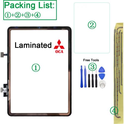 1PCS Laminated OCA Touch Screen Digitizer For iPad Air 2020 10.9-inch 4 4th Generation Air4 A2324 A2325 A2072 A2316
