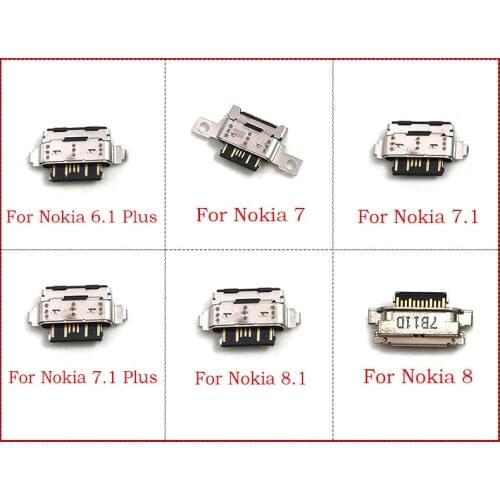New For Nokia 2 3 5 6 7 8 3.1 5.1 6.1 7.1 Plus X5 X6 Micro USB Jack Charging Socket Charger Port Plug Dock Connector