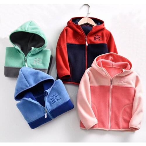 Autumn Jacket Fleece Warm Child Clothing Boy Quilted Coats Hoodie Windbreaker Kid Girl Clothes Teenager Casual Sports Wear Teens
