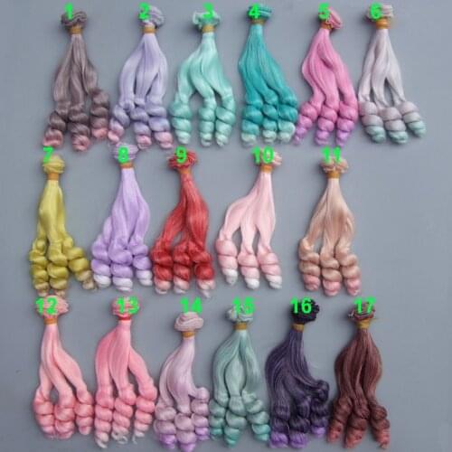 15CM or 25CM doll wig thick DIY wigs for BJD SD doll hair for handmade cloth diy home decoration doll hair