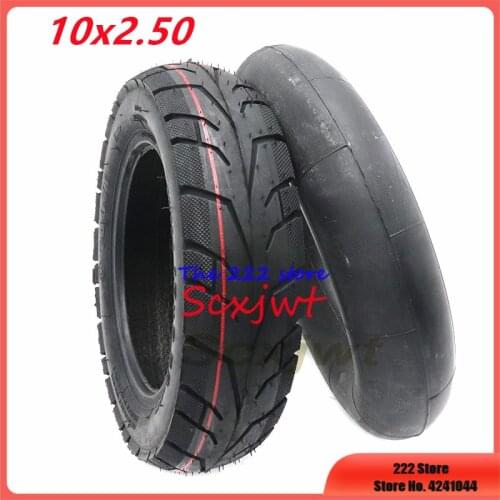 10 Inch Pneumatic Tubeless Tire 10x2.50 Fits for Electric Scooter Balance Drive Bicycle Tyre 10x2.5 Inner Tube Outer Tyre