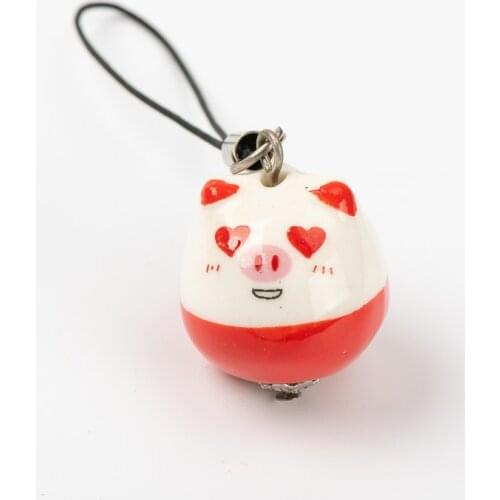 Cute Cartoon Animal Pendant bag pendants Ceramic Jewelry DIY Key Chain #FY171