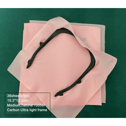 Dental Rubber Dam Sheets Natural Adult Pink Carbon Fibre Frame Ultra-Light