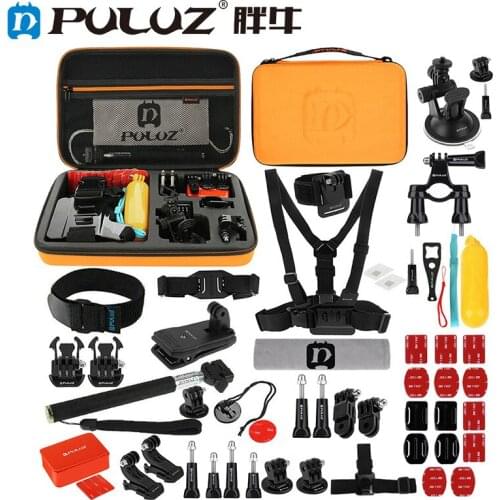 PULUZ Fat Bull GoPro Set 53-in-1 Combination Set Export Explosives with Large Orange Box