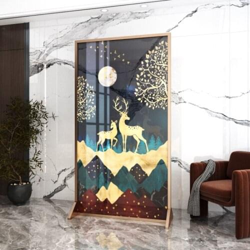 Nordic Light luxury household screen bedroom covers the porch, living room screen partition, metal mobile screen partition