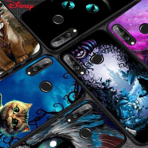 TPU Silicone Cover Alice in Wonderland Cat For Huawei P40 P30 P20 Pro P10 P9 P8 Lite E Plus 2019 2017 Phone Case