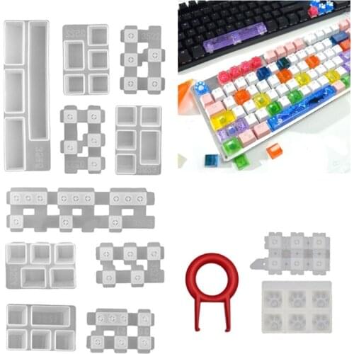 Compatible with Cherry MX Mechanical Gaming Keyboard Epoxy Resin Mold Computer PC Gamer Pet Paw Keycaps Silicone Molds Dropship
