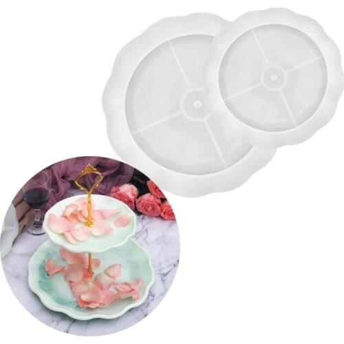Handmade Three-Dimensional Lace Two-Layer Fruit Tray Silica Gel Mold Tray Cup Cushion Mirror To Receive The Table Creative