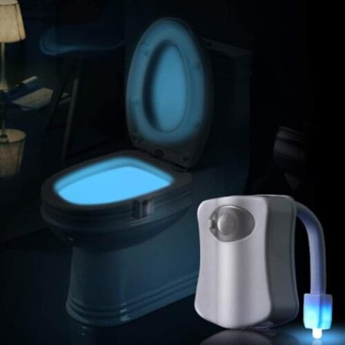 Smart Motion Sensor Toilet Seat Night Light 16 Colors Waterproof Backlight For Toilet Bowl LED Luminaria Lamp WC Toilet Light