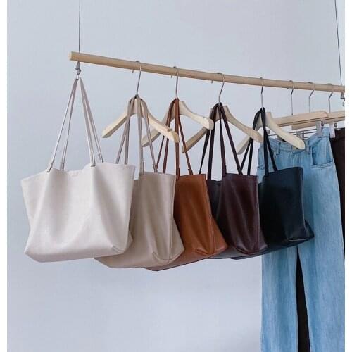 2021 New High Quality PU Leather Soft Ladies Shoulder Bag Korean Style Women Middle Bag Sets Female Handbag Sets Whole Sale