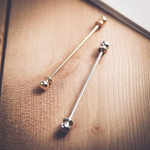 1piece Men Shirt Pins Tie Clip Collar Clasp Stay for Business Wedding Brooch Bar Brooch Ornament Gold/Silver