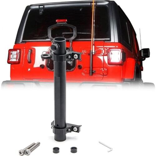 1 PCS Tailgate Hinge Flagpole Holder Mounting Bracket Flag Pole Antenna Mount Aluminum Alloy for Jeep Wrangler JK JL 2007-2020