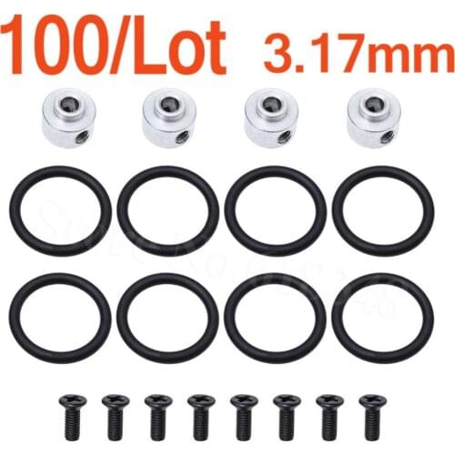 100 Sets 3.17mm Prop Saver Propeller Adapter Rubber O Rings Electric Brushless Engine Motor Shaft RC Airplane Replacement Parts