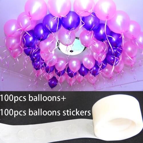 100pcs 10inch latex balloon+100pcs Ballon Stickers air balls inflatable wedding decoration birthday kid party Float balloon