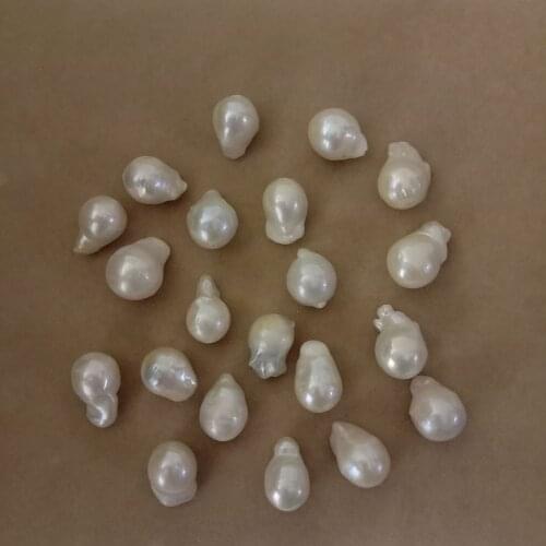 10 pcS/LOT FREE SHIPPING,good luster Nature freshwater loose pearl with baroque shape,full hole drilled,W12-14mm LENGTH:16-22 mm