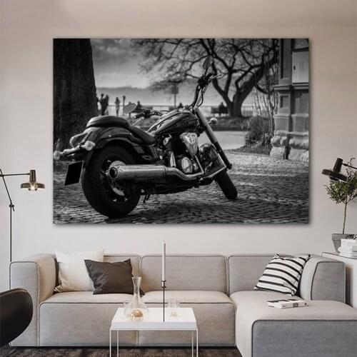 5D DIY Diamond Painting Black And White Motorcycle Cross Stitch Full Diamond diamond Embroidery rhinestones icon Nordic Style