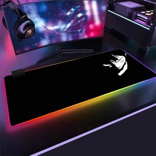 Anime One Piece Large Computer Keyboard Mat Rgb Oversized Led Glowing Mouse Pad Gaming Luminous Mousepad USB for PC Game