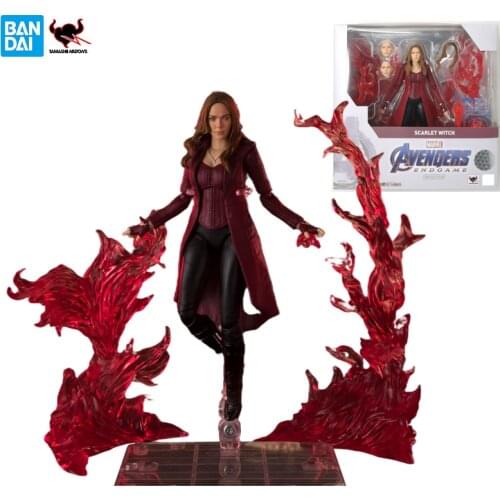 Bandai Original Marvel Legends Hobby S.h. Figuarts Scarlet Witch Avengers/infinity War 6-Inch Action Figure Collection Model Toy