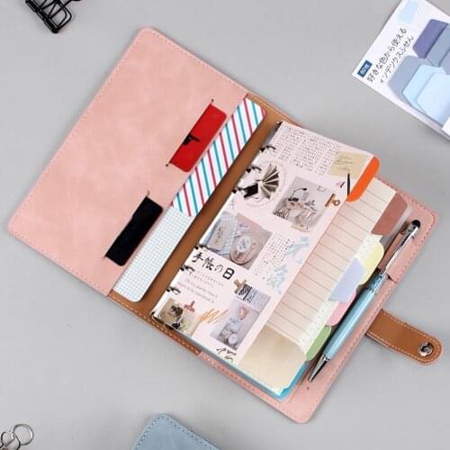 A6 Loose Leaf Binder Notebook Detachable School Stationery DIY Scrapbook Diary Agenda Planner Bullet Cover School Stationery