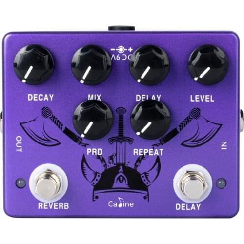 Caline CP-80 Ragnarok Reverb Delay Guitar Effect Pedal Guitar Accessories Dual Guitar Pedal